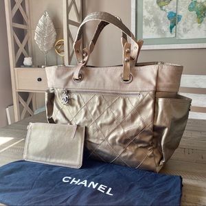 CHANEL PARIS BIARRITZ METALLIC GOLD TOTE